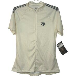 Descente Cycling Jersey Shirt Women's  1/4 Zip  3 Pockets Short Sleeve- Large